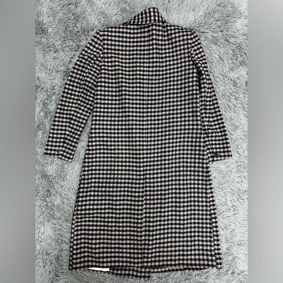 Nordstrom Something Navy Houndstooth Coat Size Medium - Picture 10 of 10